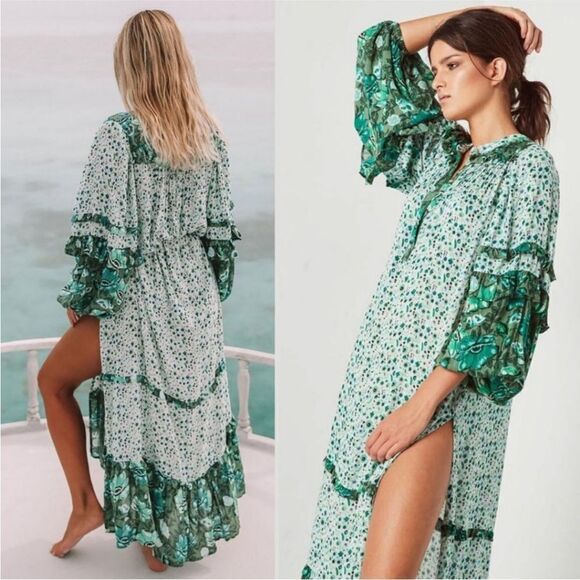 New Spell designs Winona gown ivy green dress - Picture 11 of 17